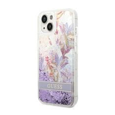 Guess Guess Liquid Glitter Flower - Kryt Na Iphone 14 (Fialový)