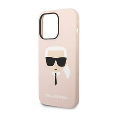 Karl Lagerfeld Karl Lagerfeld Silicone Ikonik Karl`s Head - Kryt Na Iphone 14 Pro Max (Růžová