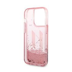 Karl Lagerfeld Karl Lagerfeld Liquid Glitter Big Logo Case - Kryt Na Iphone 14 Pro (Růžová)