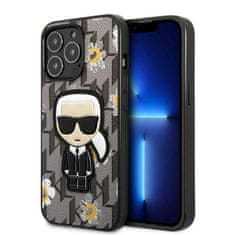 Karl Lagerfeld Karl Lagerfeld Iconic Karl Flower – Pouzdro Pro Iphone 13 Pro Max (Šedé)