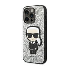 Karl Lagerfeld Karl Lagerfeld Glitter Flakes Ikonik - Kryt Na Iphone 14 Pro (Stříbrný)