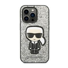 Karl Lagerfeld Karl Lagerfeld Glitter Flakes Ikonik - Kryt Na Iphone 14 Pro (Stříbrný)