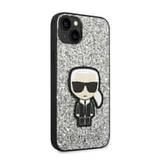 Karl Lagerfeld Karl Lagerfeld Glitter Flakes Ikonik - Kryt Na Iphone 14 Plus (Stříbrný)