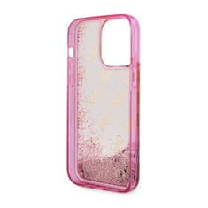 Guess Guess Liquid Glitter Transculent 4G - Kryt Na Iphone 14 Pro (Růžový)