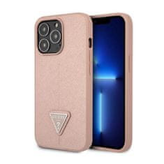 Guess Guess Saffiano Triangle Logo Case - Kryt Na Iphone 14 Pro (Růžová)