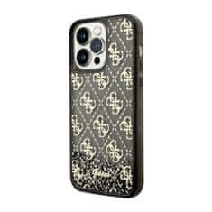 Guess Guess Liquid Glitter Transculent 4G – Pouzdro Pro Iphone 14 Pro Max (Černé)