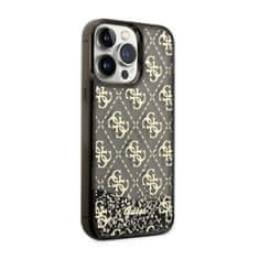 Guess Guess Liquid Glitter Transculent 4G – Pouzdro Pro Iphone 14 Pro Max (Černé)