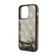 Guess Guess Liquid Glitter Transculent 4G – Pouzdro Pro Iphone 14 Pro Max (Černé)