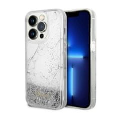 Guess Guess Liquid Glitter Marble - Kryt Na Iphone 14 Pro (Bílý)