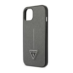 Guess Guess Saffiano Triangle Logo Case - Kryt Na Iphone 14 (Stříbrná)