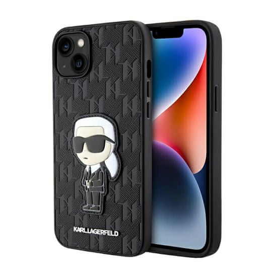 Karl Lagerfeld Karl Lagerfeld Saffiano Monogram Nft Ikonik - Kryt Na Iphone 14 Plus (Černý)