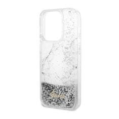 Guess Guess Liquid Glitter Marble - Kryt Na Iphone 14 Pro (Bílý)