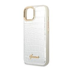 Guess Kolekce Guess Croco – Pouzdro Na Iphone 14 Plus (Stříbrné)