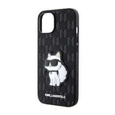 Karl Lagerfeld Karl Lagerfeld Saffiano Monogram Nft Choupette - Kryt Na Iphone 14 Plus (Čarn