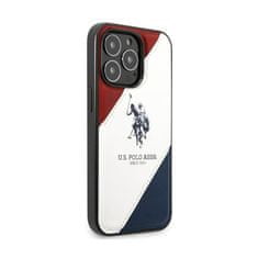 US Polo Us Polo Assn Tricolor Embossed - Iphone 14 Pro Max Pouzdro (Bílá)