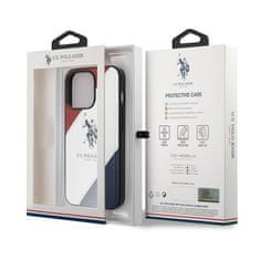 US Polo Us Polo Assn Tricolor Embossed - Iphone 14 Pro Max Pouzdro (Bílá)