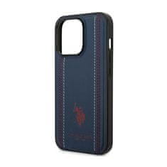 US Polo Us Polo Assn Leather Stitch - Kryt Na Iphone 14 Pro Max (Granátový)