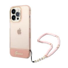 Guess Guess Translucent Pearl Strap - Kryt Na Iphone 14 Pro (Růžový)