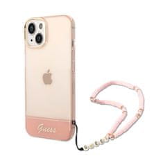 Guess Guess Translucent Pearl Strap - Kryt Na Iphone 14 Plus (Růžová)