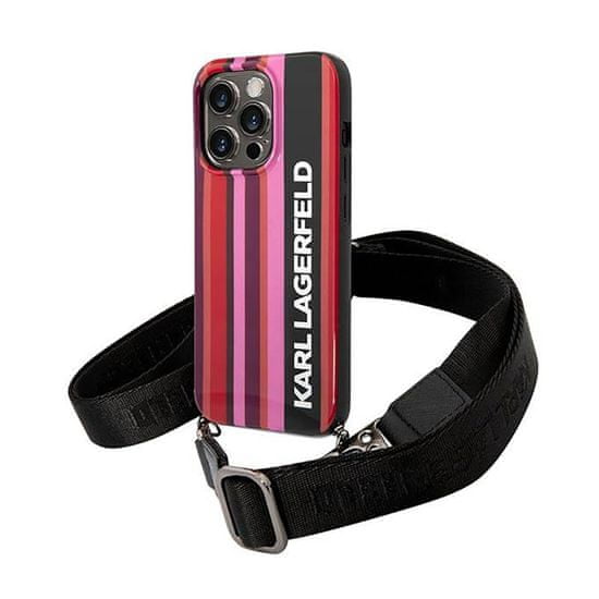 Karl Lagerfeld Karl Lagerfeld Color Stripes Strap - Kryt Na Iphone 14 Pro Max (Růžový)