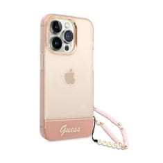 Guess Guess Translucent Pearl Strap - Kryt Na Iphone 14 Pro (Růžový)