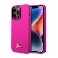 Guess Guess Silicone Vintage - Kryt Na Iphone 14 Pro (Fuchsie)