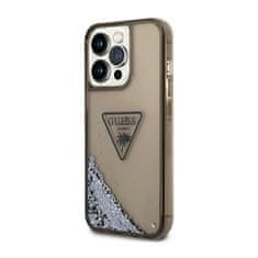 Guess Pouzdro S Logem Guess Liquid Glitter Triangle – Iphone 14 Pro Max Case (Černé)