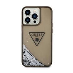 Guess Pouzdro S Logem Guess Liquid Glitter Triangle – Iphone 14 Pro Max Case (Černé)