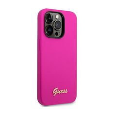 Guess Guess Silicone Vintage - Kryt Na Iphone 14 Pro (Fuchsie)