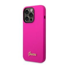 Guess Guess Silicone Vintage - Kryt Na Iphone 14 Pro (Fuchsie)