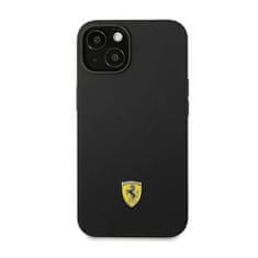 Ferrari Ferrari Silicone Metal Logo - Kryt Na Iphone 14 Plus (Černý)