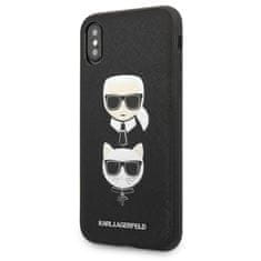 Karl Lagerfeld Karl Lagerfeld Saffiano Karl & Choupette Heads - Kryt Na Iphone Xs / X (Černý