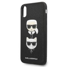 Karl Lagerfeld Karl Lagerfeld Saffiano Karl & Choupette Heads - Kryt Na Iphone Xs / X (Černý