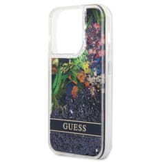 Guess Guess Liquid Glitter Flower - Kryt Na Iphone 14 Pro Max (Modrý)