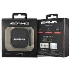 AMG Amg Leather Big Logo - Airpods Pouzdro (Černé)