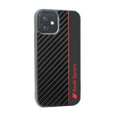 Audi Audi Carbon Fiber Stripe - Kryt Na Iphone 12 / Iphone 12 Pro (Černý)