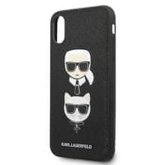 Karl Lagerfeld Karl Lagerfeld Saffiano Karl & Choupette Heads - Kryt Na Iphone Xs Max (Černý