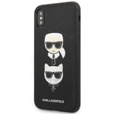 Karl Lagerfeld Karl Lagerfeld Saffiano Karl & Choupette Heads - Kryt Na Iphone Xs Max (Černý