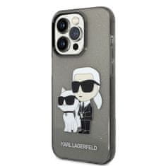 Karl Lagerfeld Karl Lagerfeld Iml Glitter Nft Karl & Choupette - Kryt Na Iphone 14 Pro (Černý