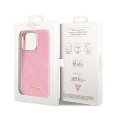Guess Guess Croco Collection - Kryt Na Iphone 14 Pro (Růžová)