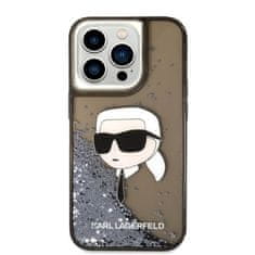 Karl Lagerfeld Karl Lagerfeld Tekuté Třpytky Nft Karl's Head - Pouzdro Iphone 14 Pro Max (Černé)