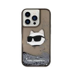 Karl Lagerfeld Karl Lagerfeld Tekutá Třpytivá Nft Choupette Head – Pouzdro Na Iphone 14 Pro (Černé