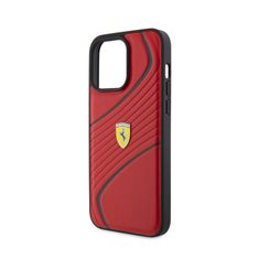 Ferrari Ferrari Twist Metal Logo - Pouzdro Na Iphone 15 Pro Max (Červené)