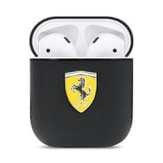 Ferrari Ferrari On Track Leather - Airpods 1/2 Gen Pouzdro (Černé)