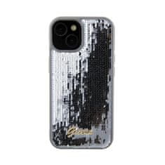 Guess Guess Sequin Script Metal - Iphone 15 Kryt (Stříbrný)