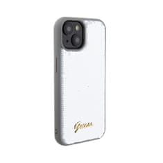 Guess Guess Sequin Script Metal - Iphone 15 Kryt (Stříbrný)