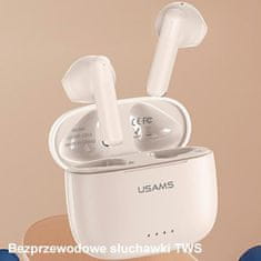 USAMS Usams Us Series - Bluetooth 5.3 Tws Sluchátka + Nabíjecí Pouzdro (Bílá)