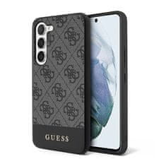 Guess Kolekce Kovového Loga Guess 4G Bottom Stripe – Pouzdro Na Samsung Galaxy S23 (Černé)