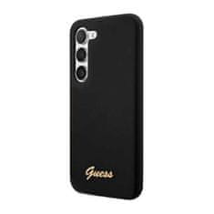 Guess Guess Silicone Script Metal Logo - Samsung Galaxy S23 Pouzdro (Černé)