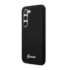 Guess Guess Silicone Script Metal Logo - Samsung Galaxy S23+ Pouzdro (Černé)